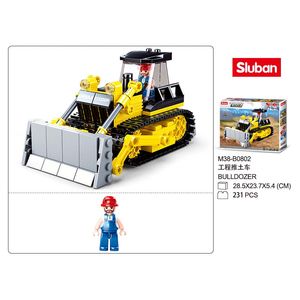 Bloques para armar Retroescabadora y/o Micro bloques Town bulldozer