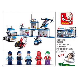 Bloques para armar Tractocamion, helicoptero y patrulla y/o Micro bloques poli camion de vigilancia
