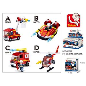 Bloques para armar medios de transporte y/o Micro Bloques Bomberos Vehiculos De Rescate