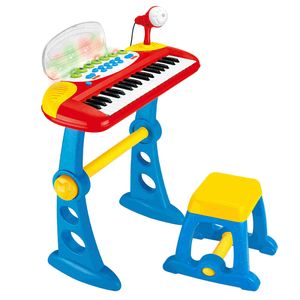 Piano Musical Con Microfono Y Asiento Juguete
