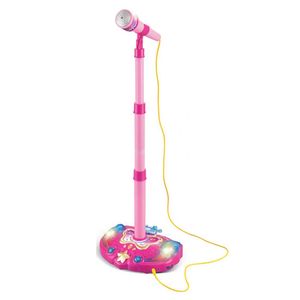 Juguete Set Microfono Niña Karaoke  de Material Plastico y  Mecanismo Bateria
