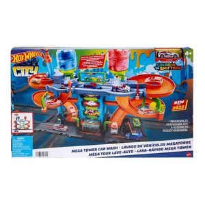 Set Lavado de Vehículos Mega Torre - Hot Wheels