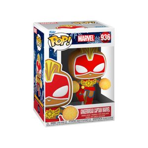 Pop Marvel: Holiday- Captain Marvel Fig. Cabeza Oscilante